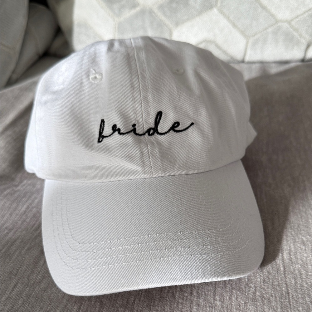 White BRIDE Baseball Cap